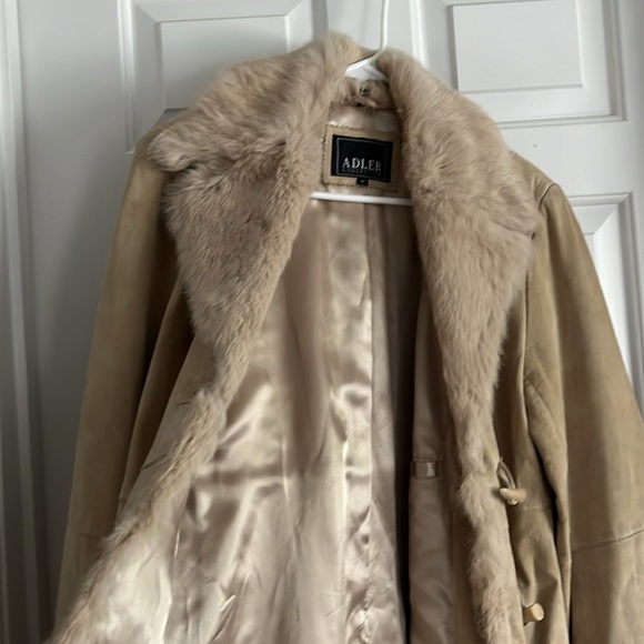 Vintage Adler collection faux fur cuero/suede long coat medium - Picture 9 of 14